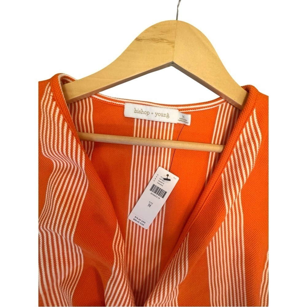 NWT Anthropology Bishop and Young Orange striped crop top, size Medium - Picture 4 of 4